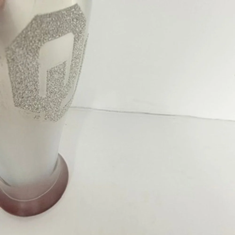 Oklahoma Sooners Silver MIRROR Logo Pilsner‎ Glass Crimson STICKERS gift beer